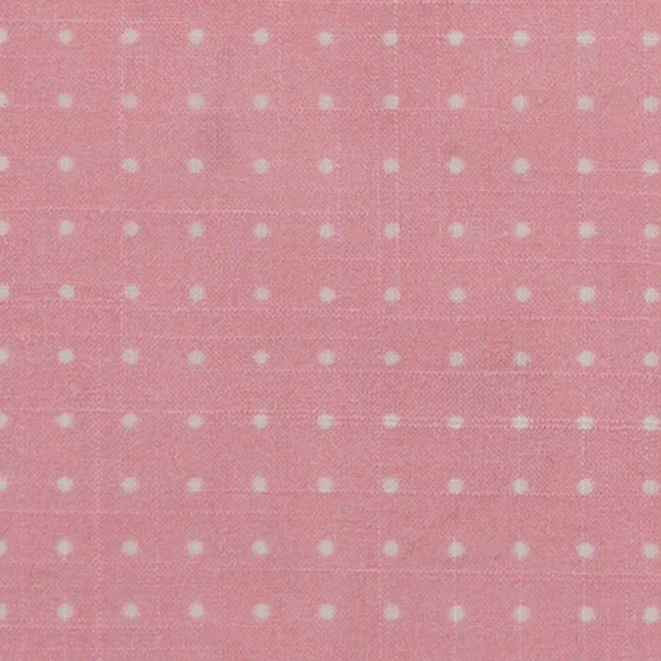 Cotton Spotted Pocket Square in Light Pink and White - Image 2