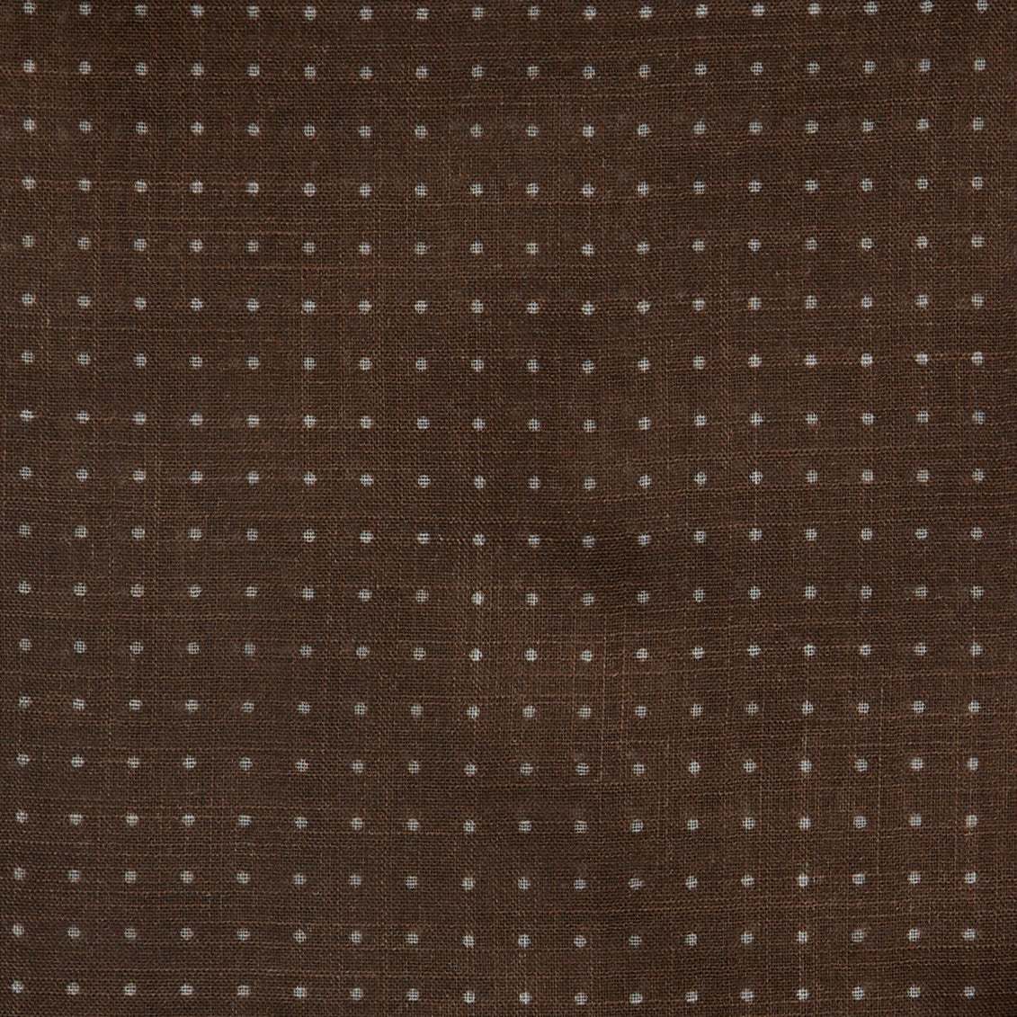 Cotton Spotted Pocket Square in Light Brown and White - Image 3