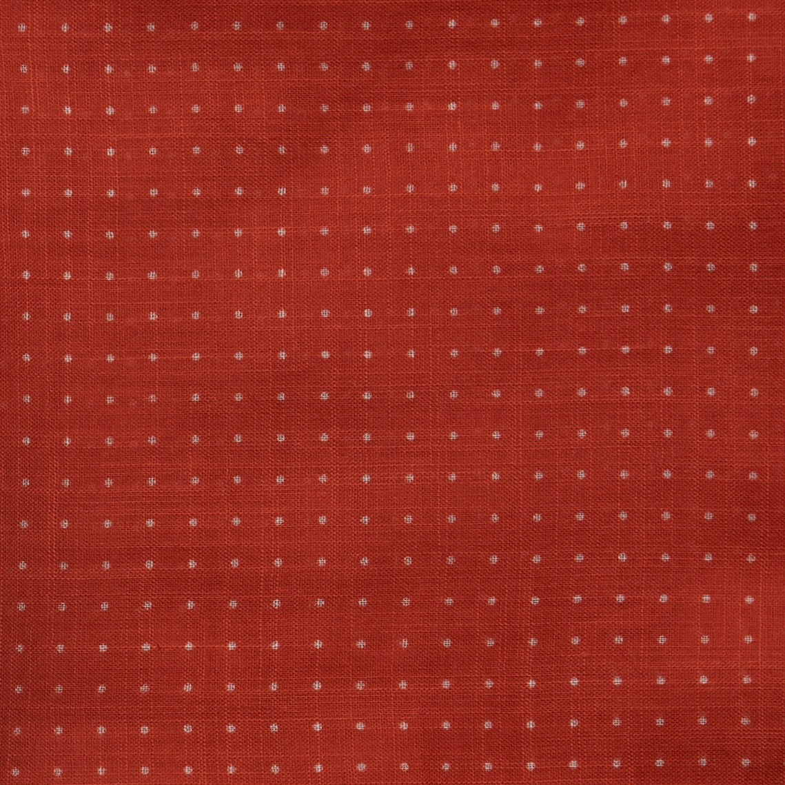 Cotton Spotted Pocket Square in Red and White - Image 3