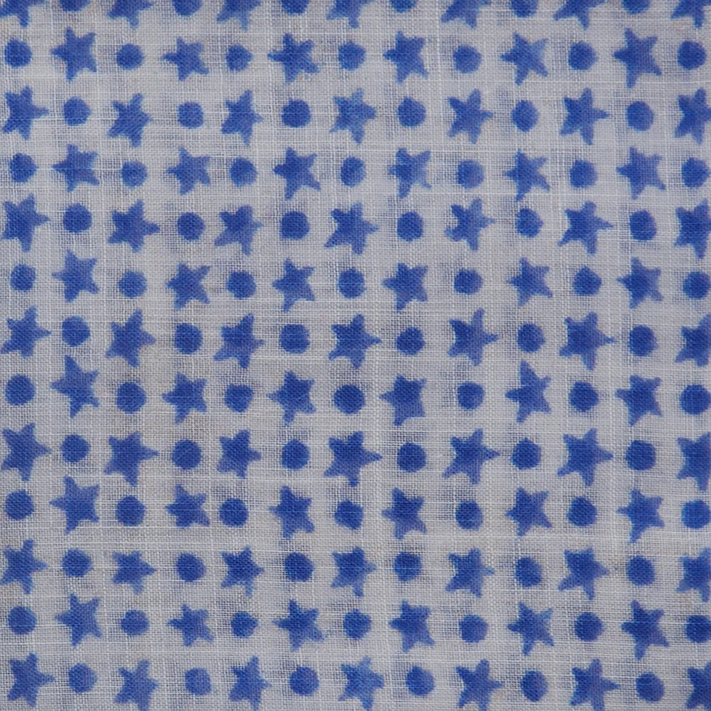Cotton Star-Dot Pocket Square In Sky - Image 3
