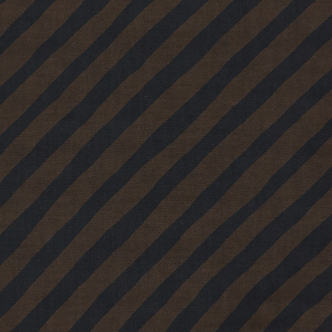 Diagonal Print Small Cotton Scarf in Brown - Image 3