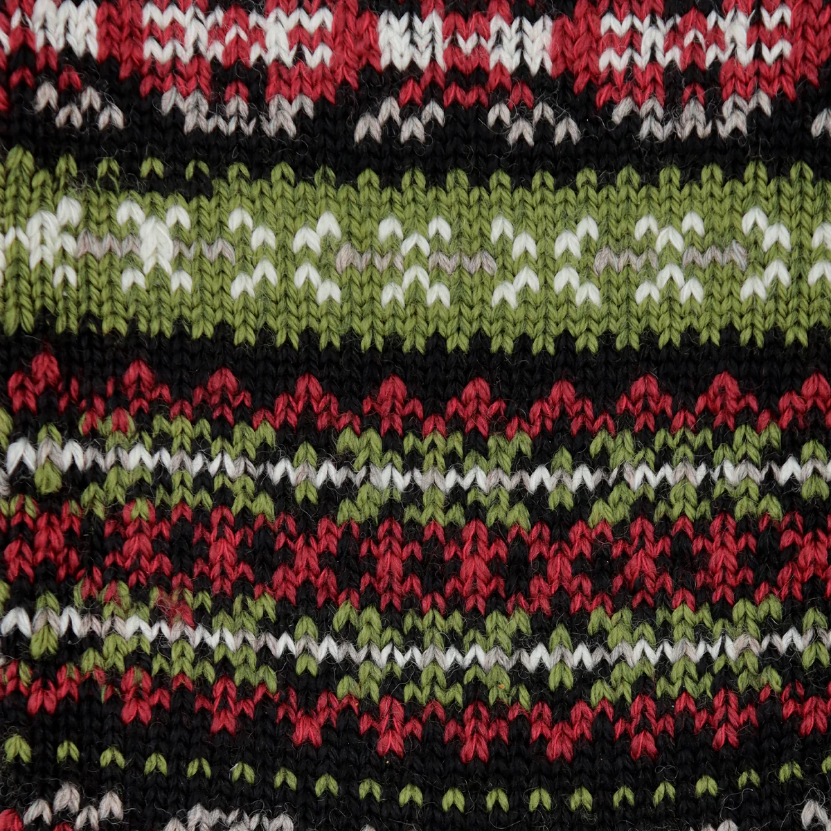 Fair Isle Merino Wool Socks in Black - Image 3