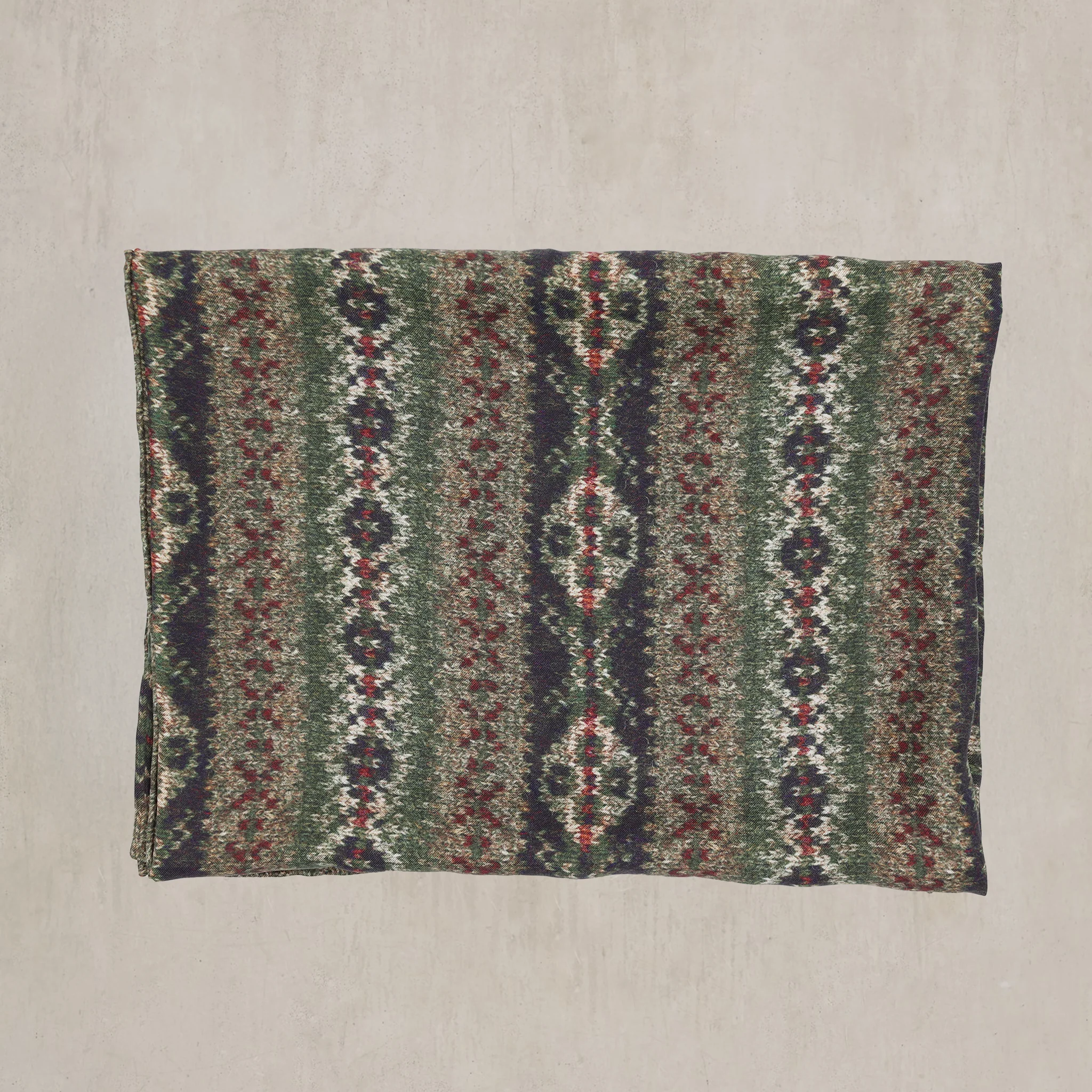 Fairisle Print Silk Scarf by Echo for Anderson & Sheppard - Image 3