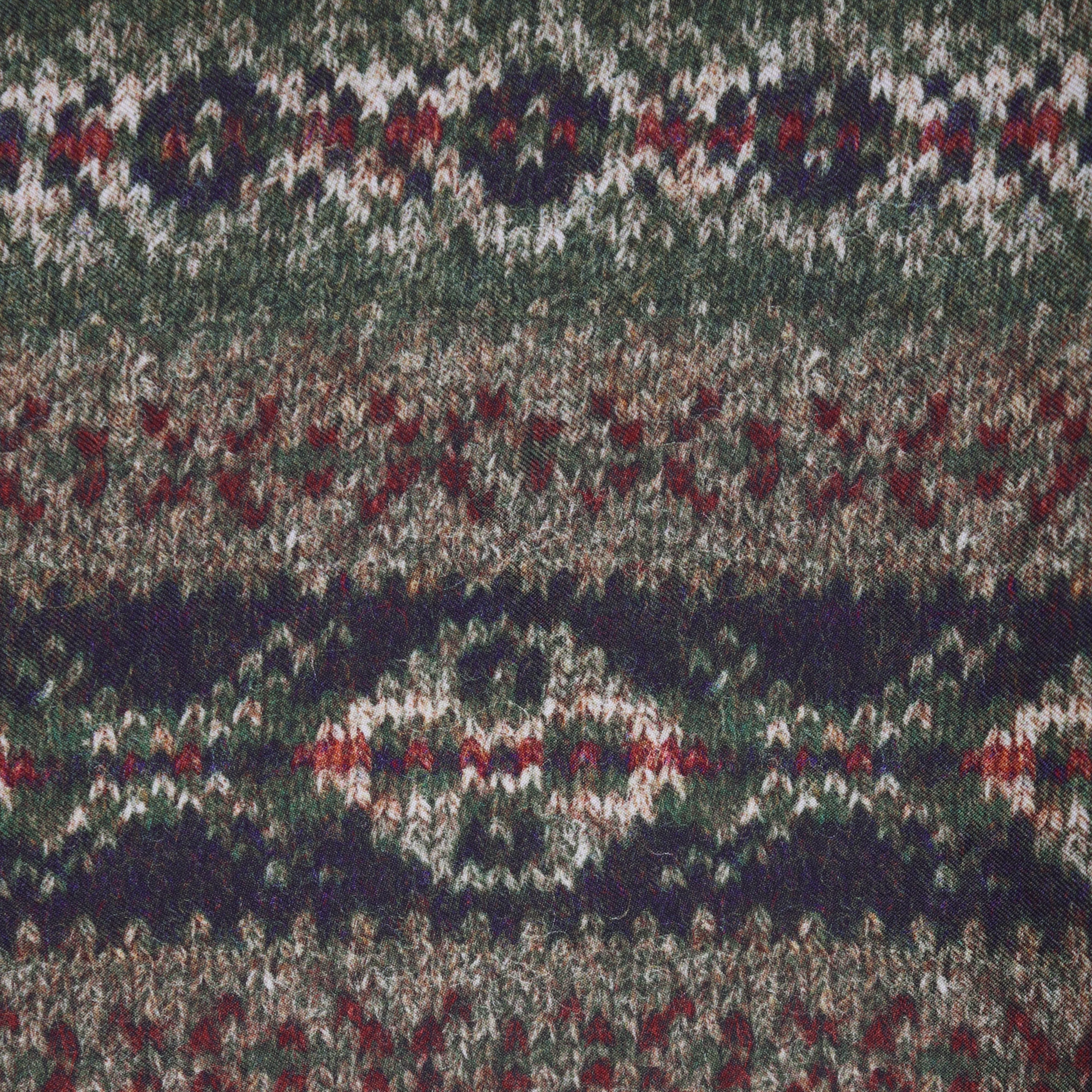 Fairisle Print Silk Scarf by Echo for Anderson & Sheppard - Image 5