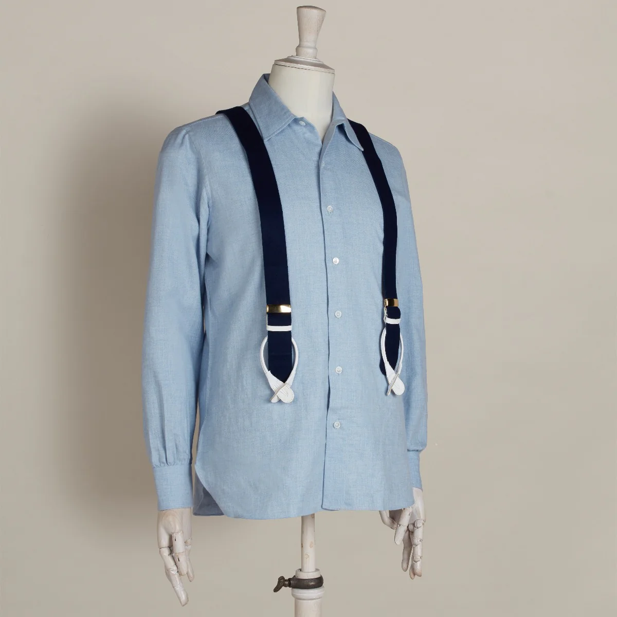 Handmade Felt Braces In Navy - Image 2