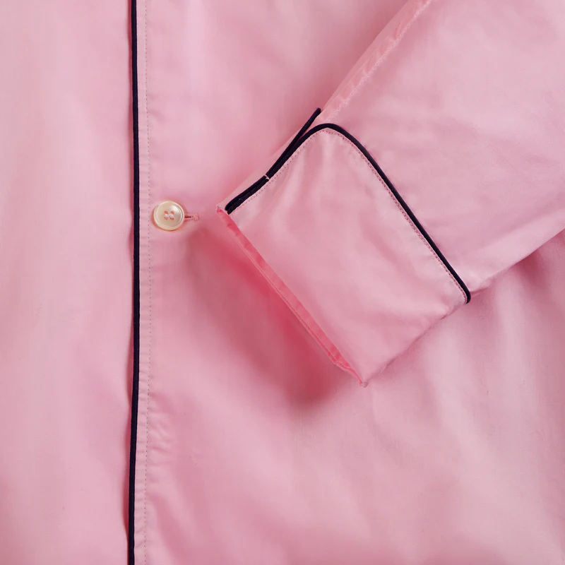 George Cortina For Anderson & Sheppard Pyjama Set in Light Pink - Image 4