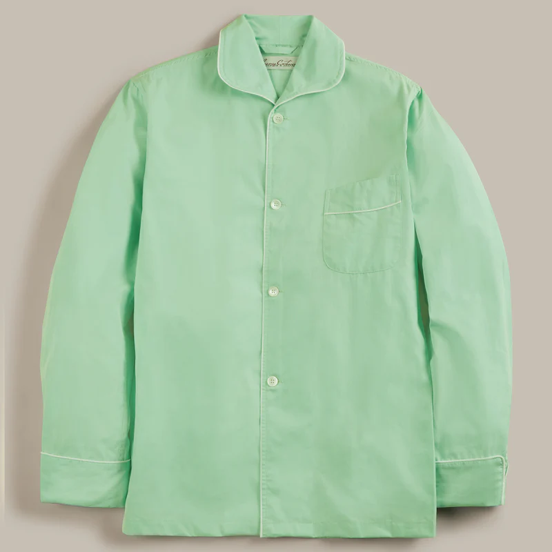 George Cortina For Anderson & Sheppard Pyjama Set in Mint