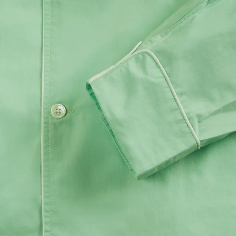 George Cortina For Anderson & Sheppard Pyjama Set in Mint - Image 4