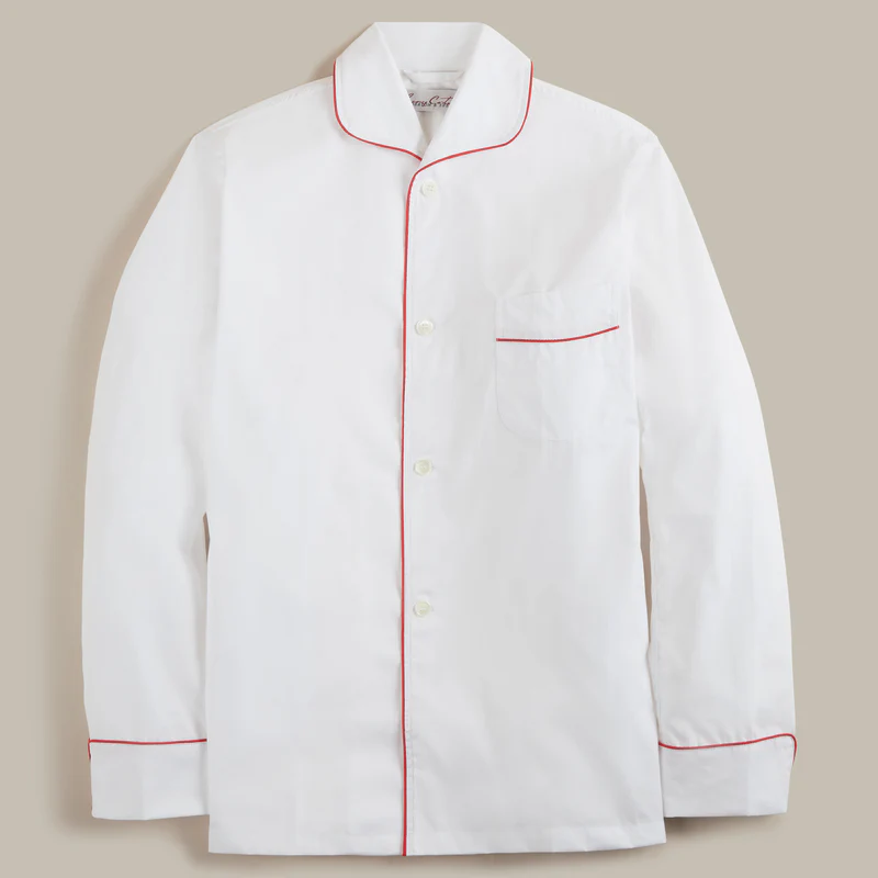 George Cortina For Anderson & Sheppard Pyjama Set in White