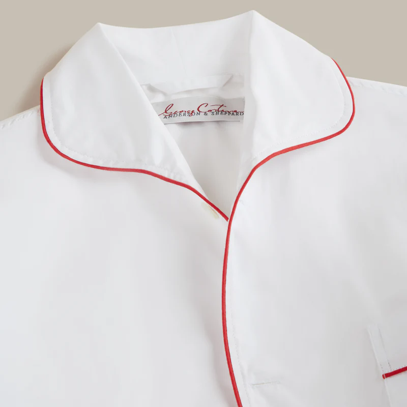 George Cortina For Anderson & Sheppard Pyjama Set in White - Image 3