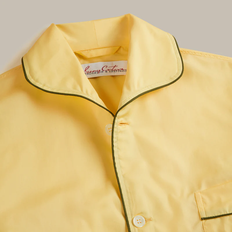 George Cortina For Anderson & Sheppard Pyjama Set in Yellow - Image 3