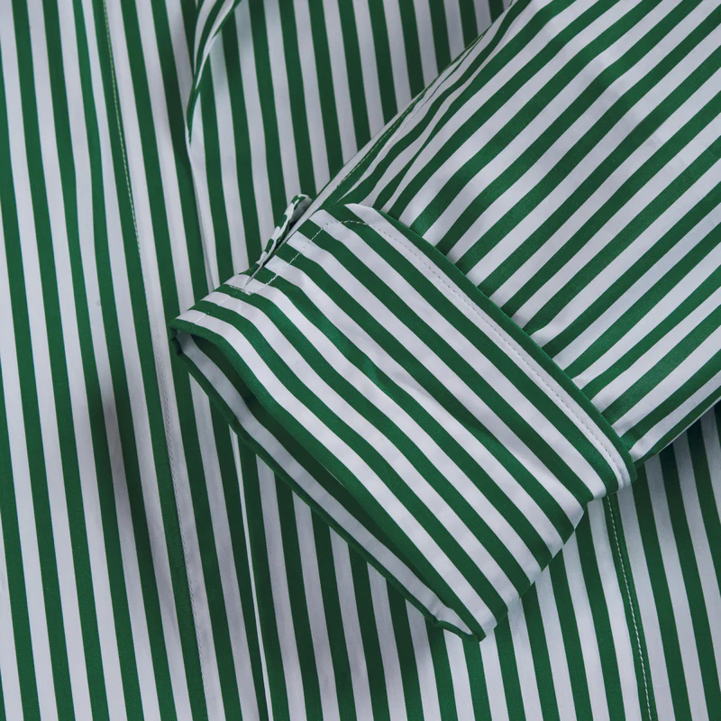 George Cortina For Anderson & Sheppard Striped Robe in Green - Image 5