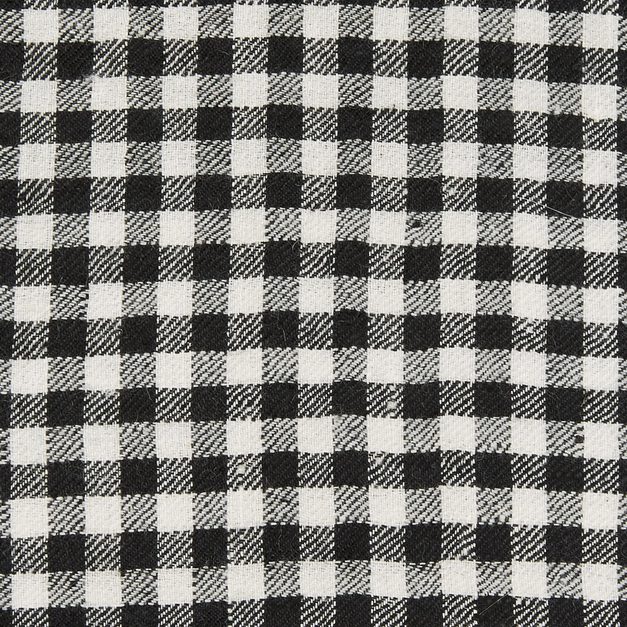 Gingham Cashmere Pocket Square in Black and Ecru - Image 3