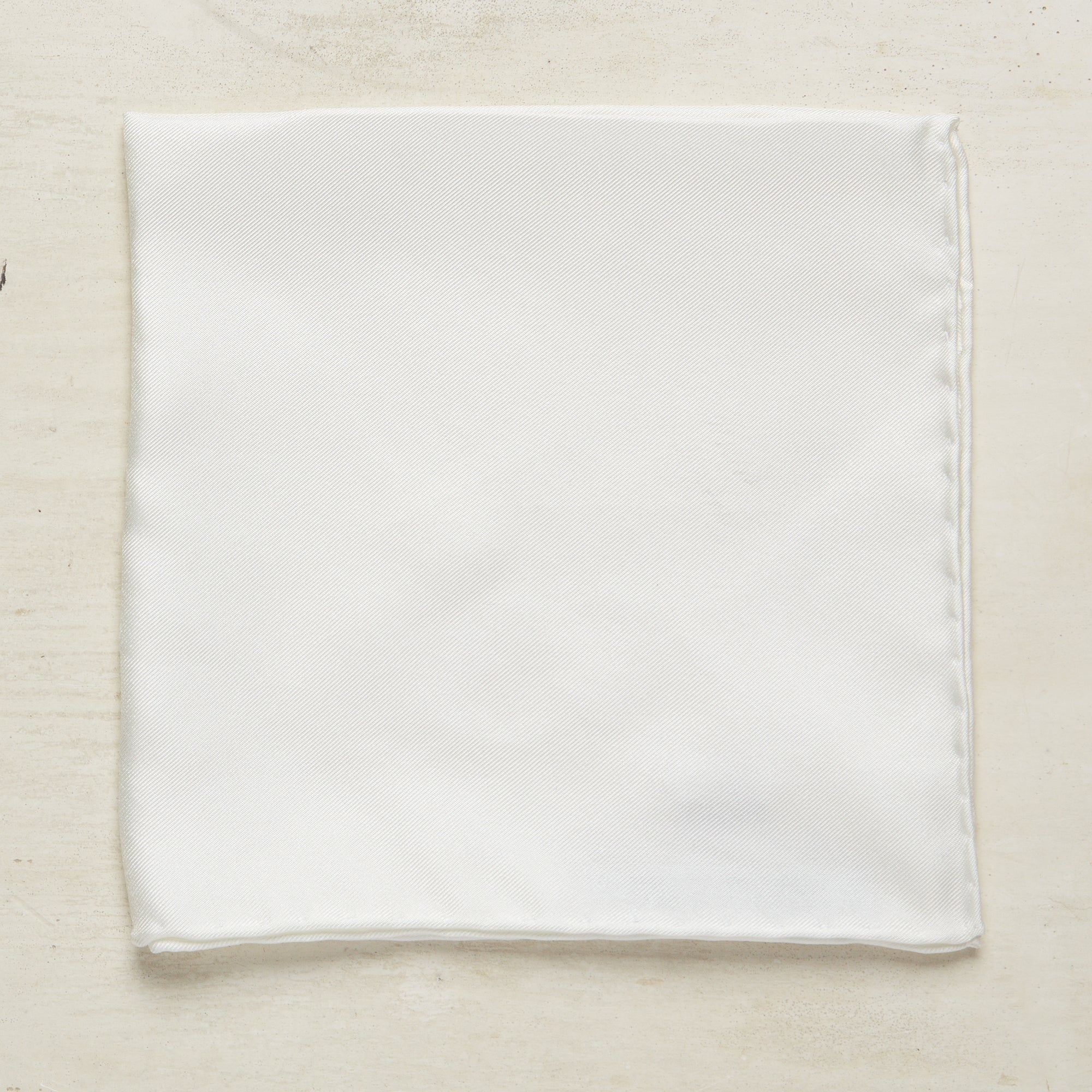 Silk Pocket Square In White - Image 2