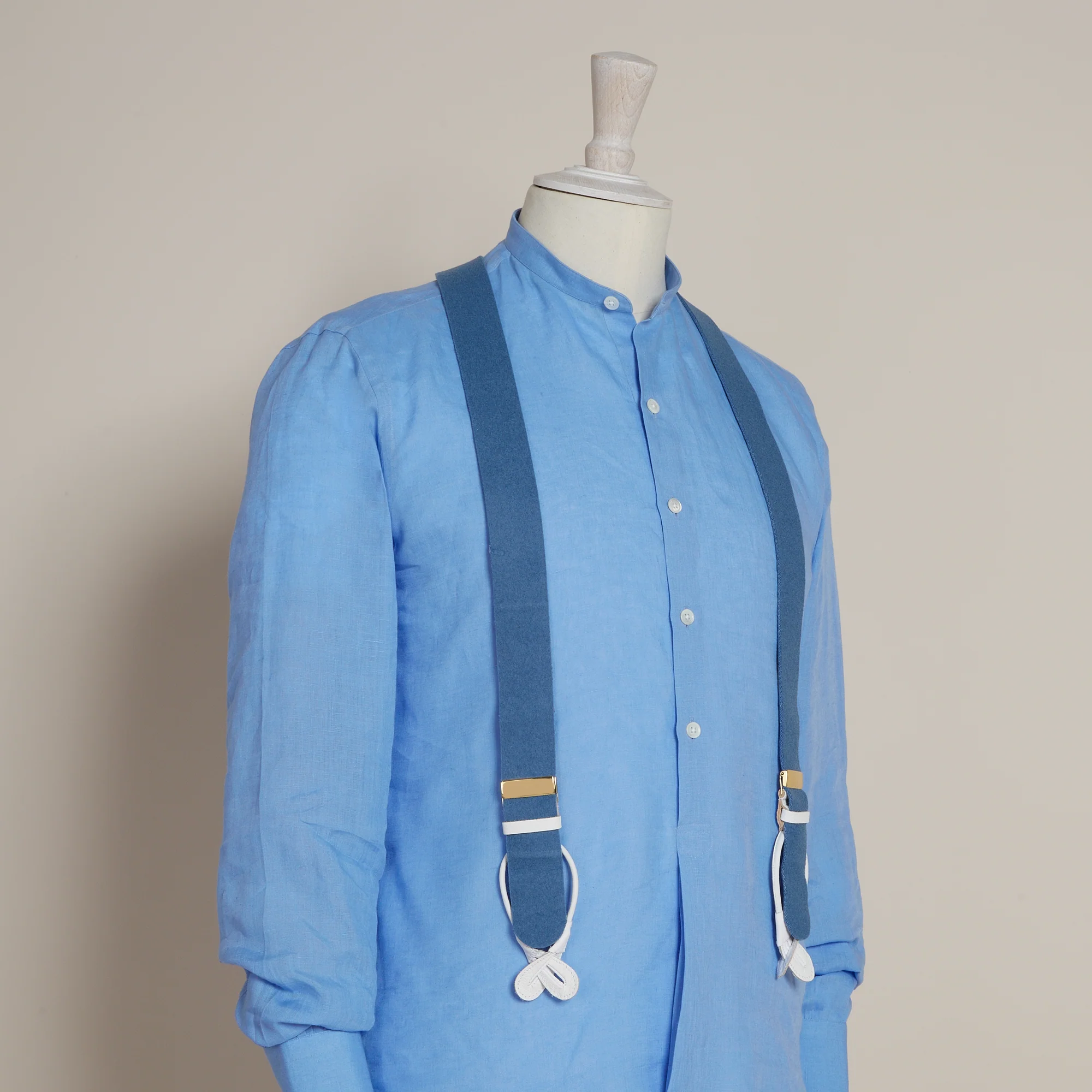Handmade Felt Braces In Blue - Image 2