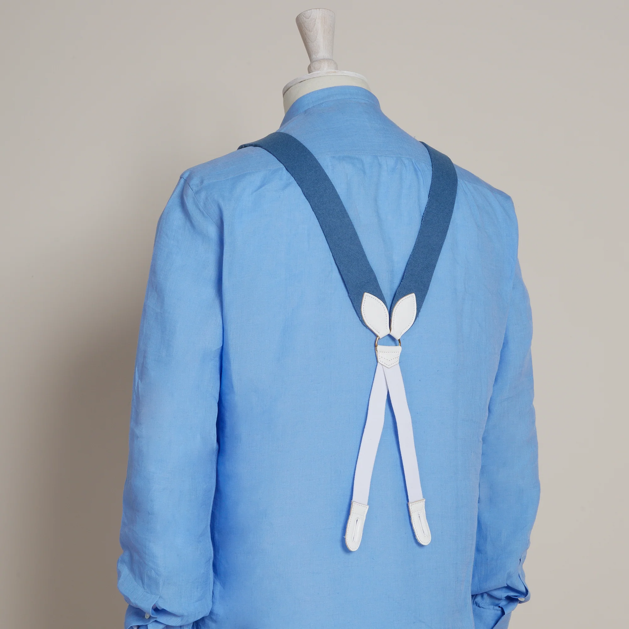 Handmade Felt Braces In Blue - Image 3