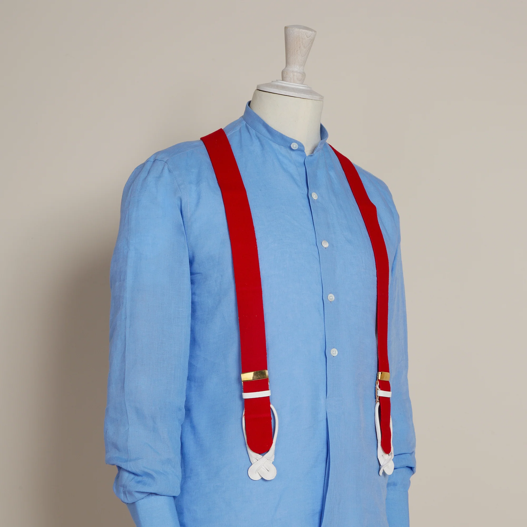 Handmade Felt Braces In Red - Image 2