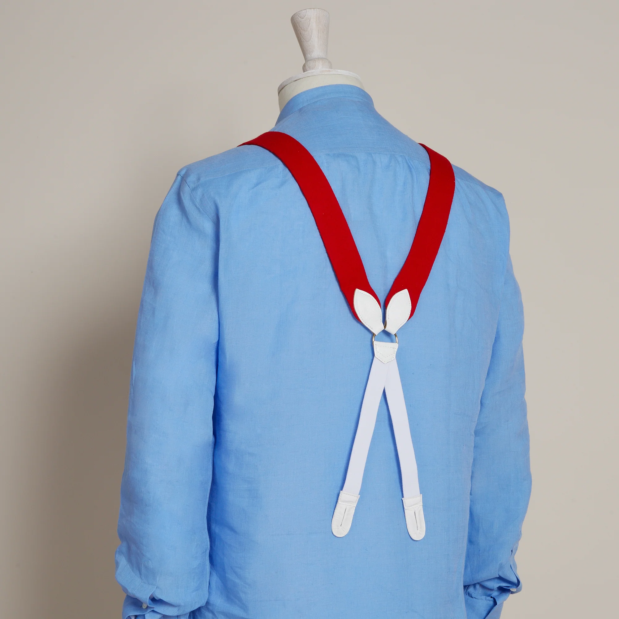 Handmade Felt Braces In Red - Image 3