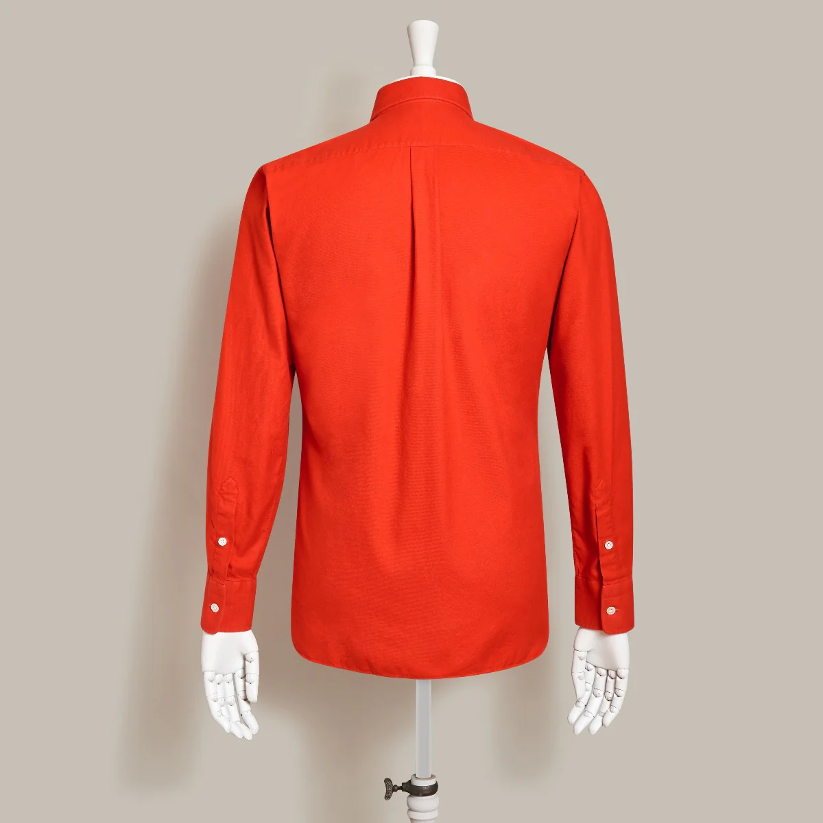 100 Hands For Anderson & Sheppard Handmade Flannel Shirt In Red - Image 4