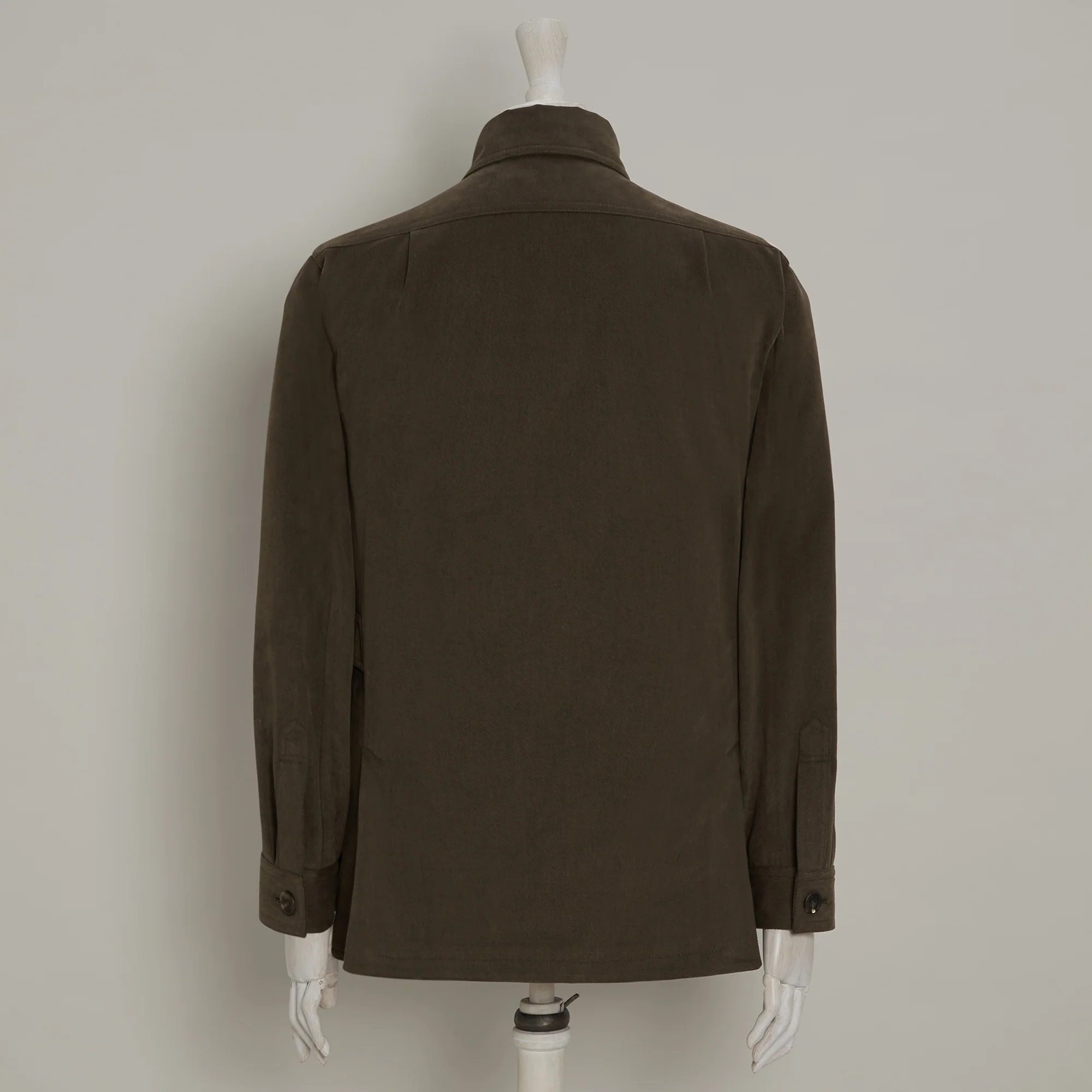 Heavy Drill Cotton Travel Jacket In Chocolate - Image 3