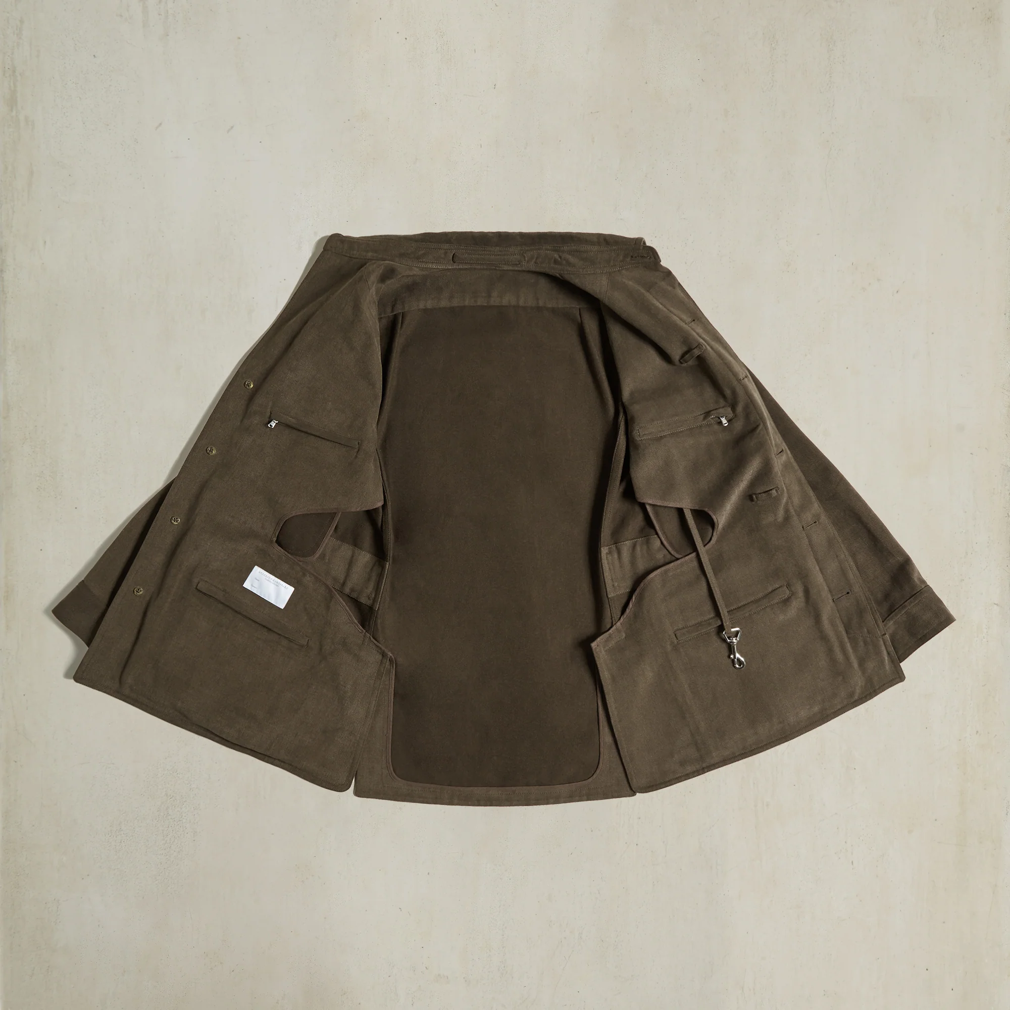 Heavy Drill Cotton Travel Jacket In Chocolate - Image 5