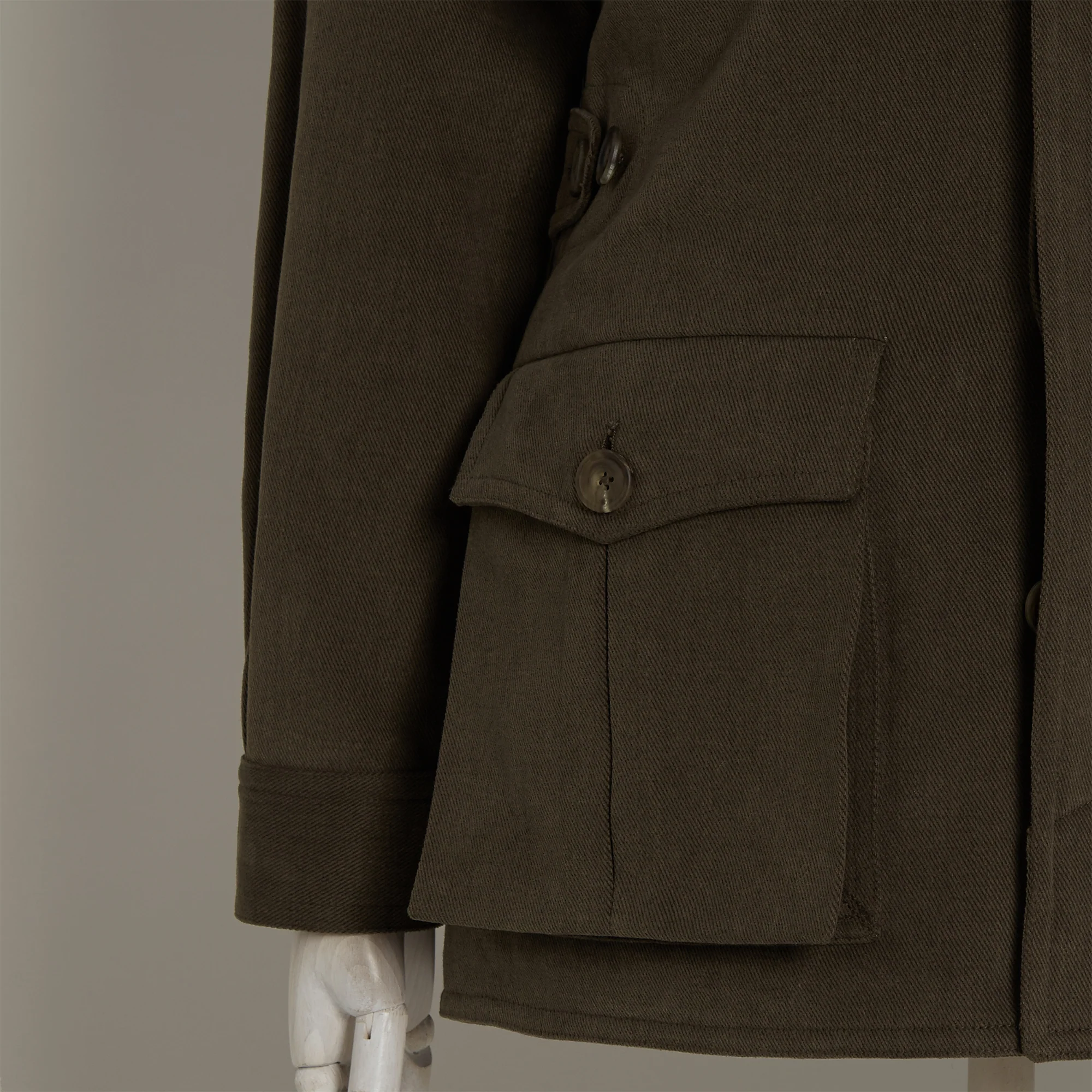 Heavy Drill Cotton Travel Jacket In Chocolate - Image 6