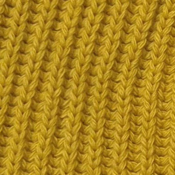 Soft Lambswool Heavy Knit Hat In Yellow - Image 2