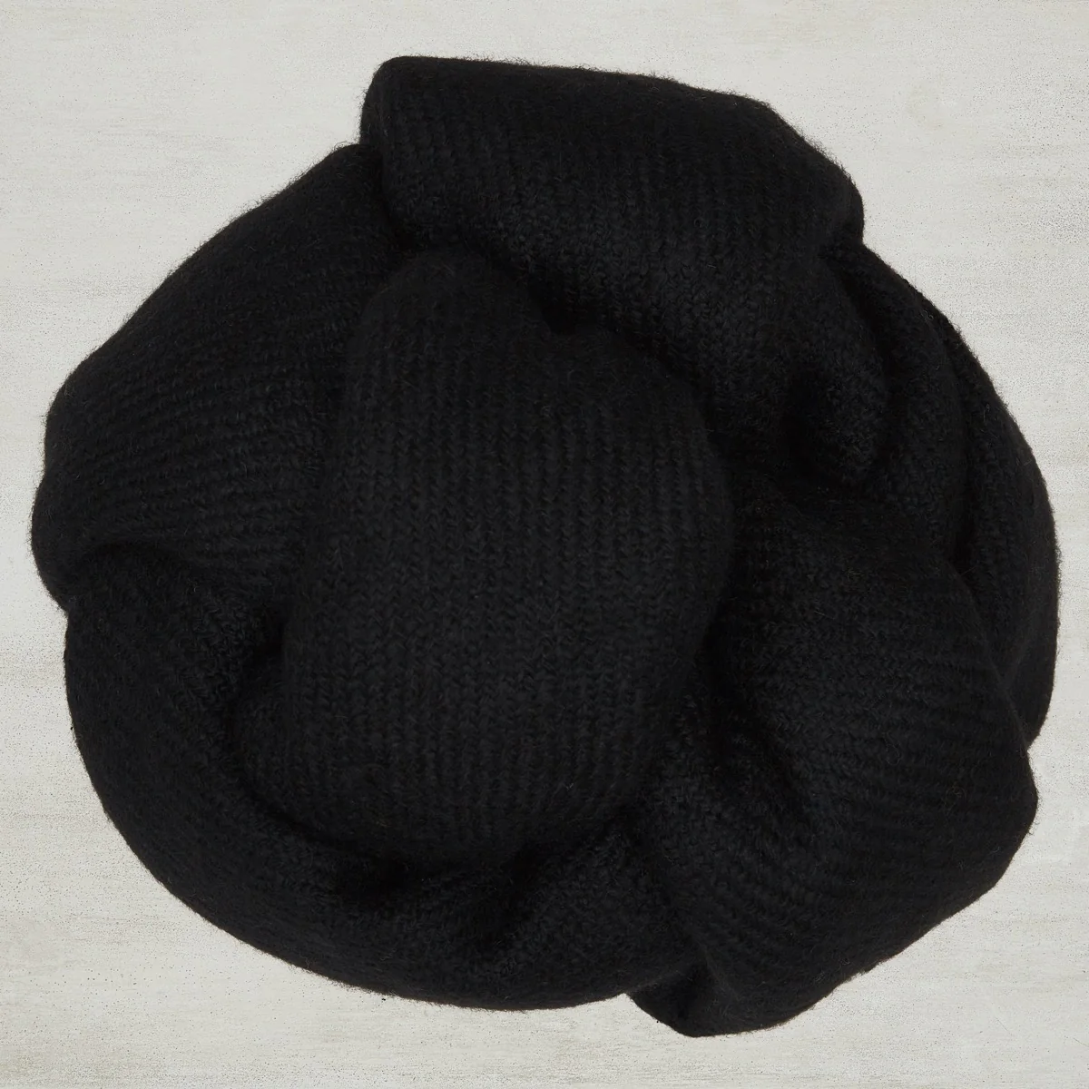 Heavy Twill Hand Woven Cashmere Shawl In Black