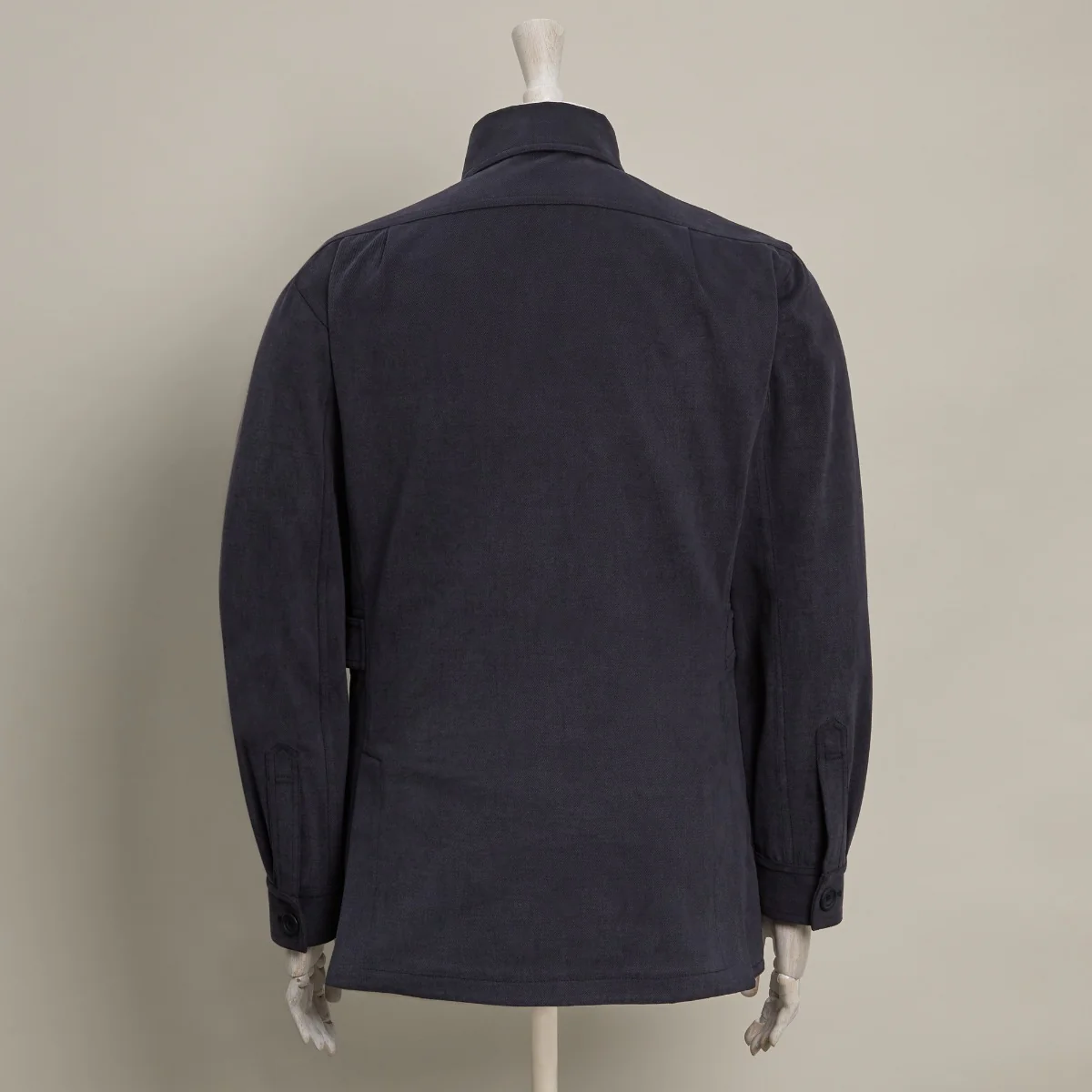 Heavy Drill Cotton Travel Jacket in Navy - Image 2