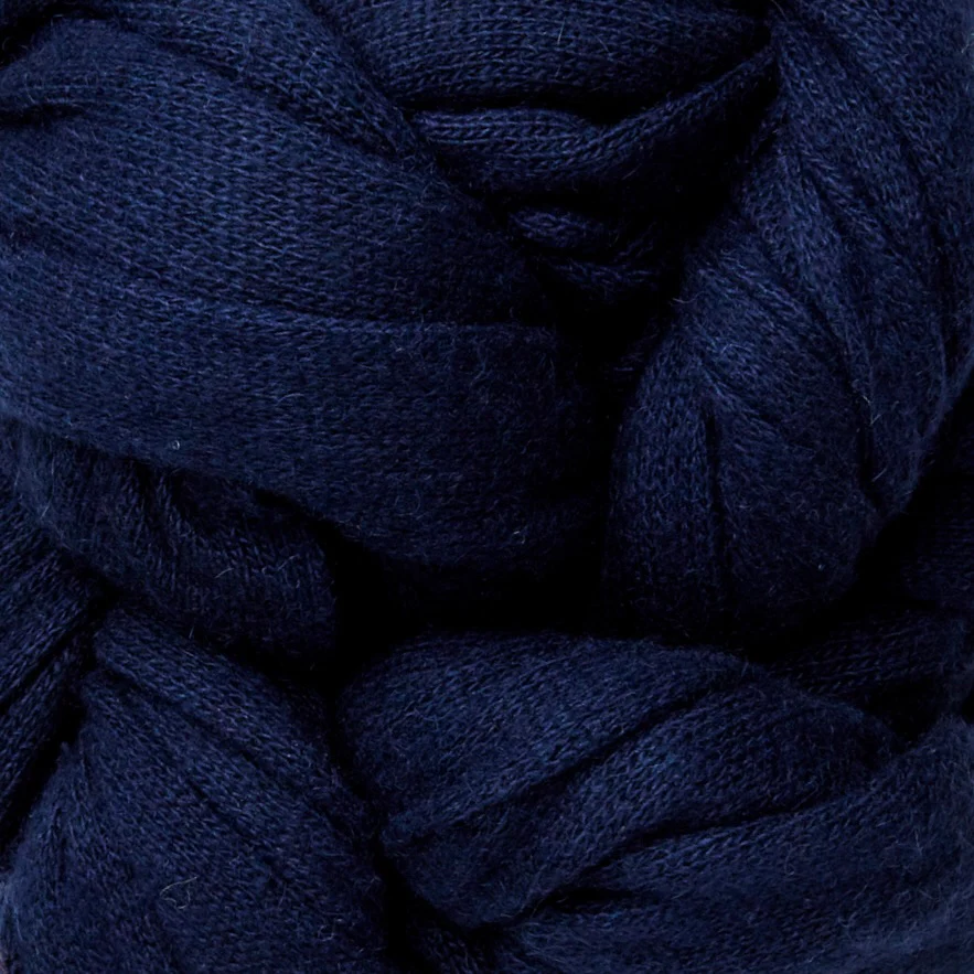 Large Knitted Cashmere Scarf In Dark Navy - Image 3