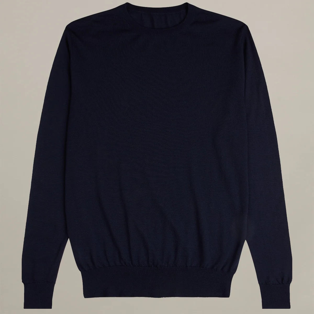 Lightweight Cashmere Crew Neck Sweater In Midnight - Image 3