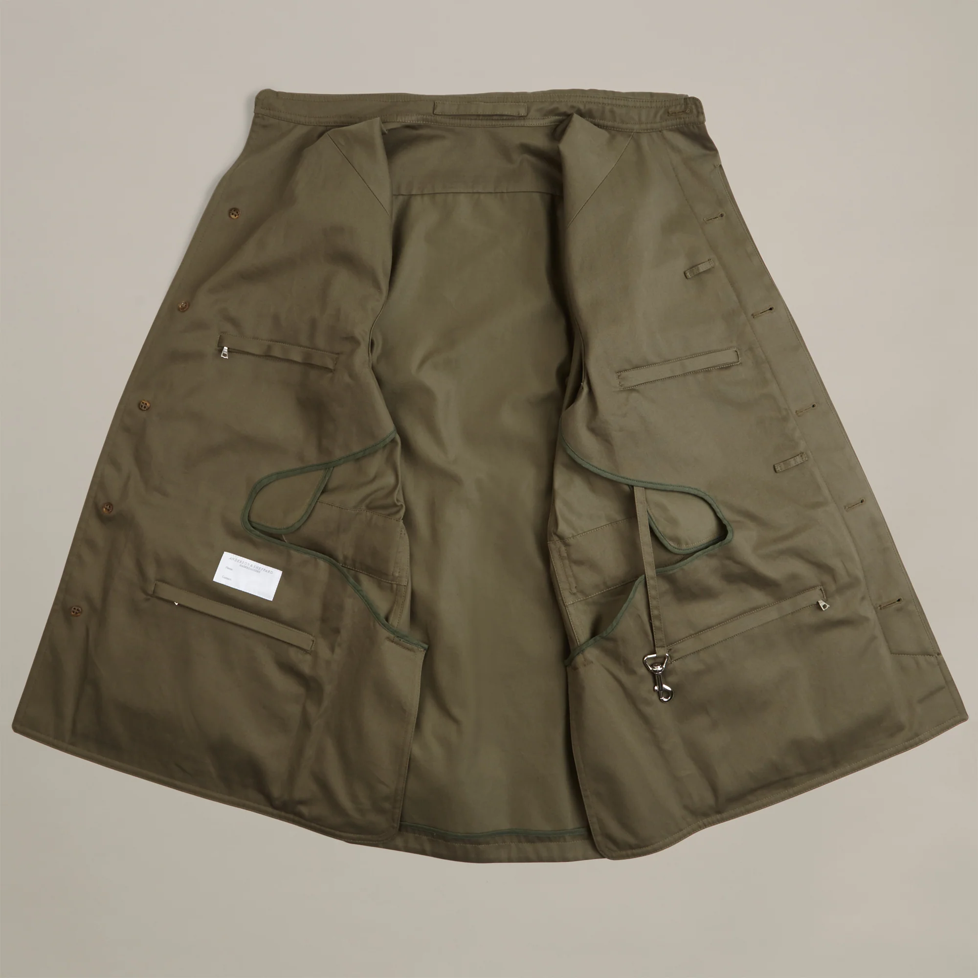 Lightweight Cotton Travel Jacket In Lovat - Image 7