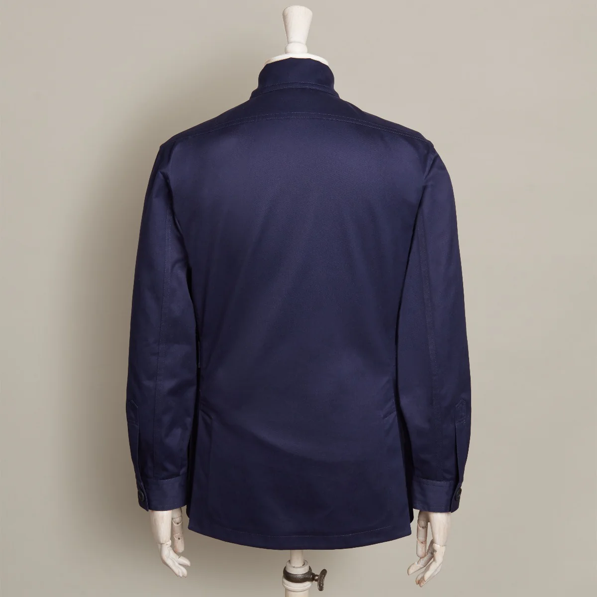 Lightweight Cotton Travel Jacket In Navy - Image 4