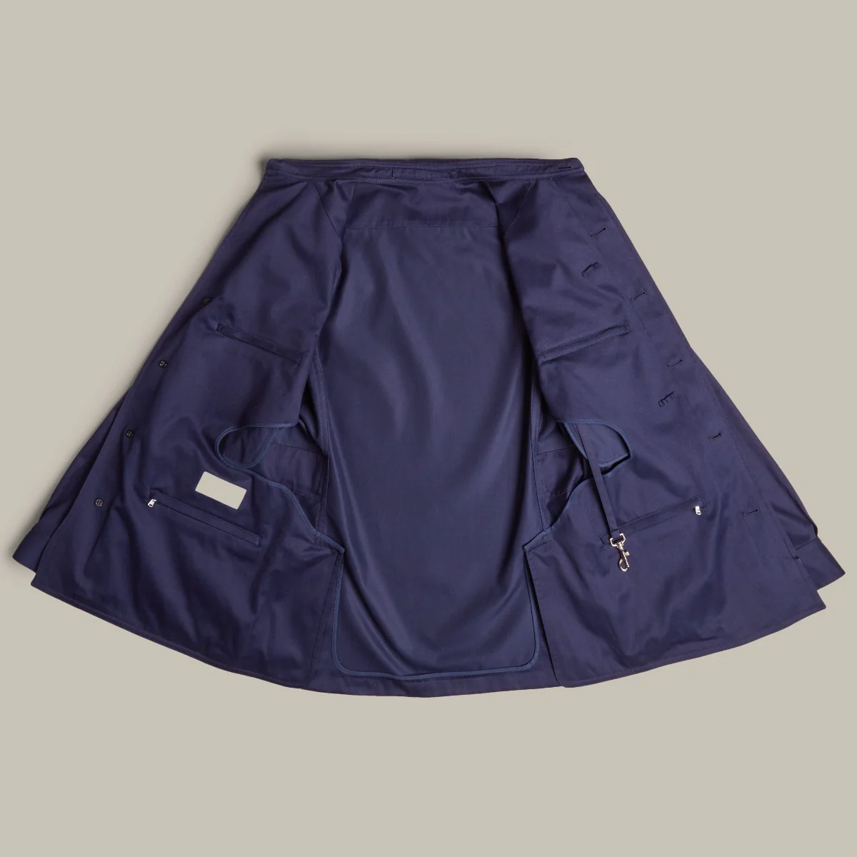Lightweight Cotton Travel Jacket In Navy - Image 7