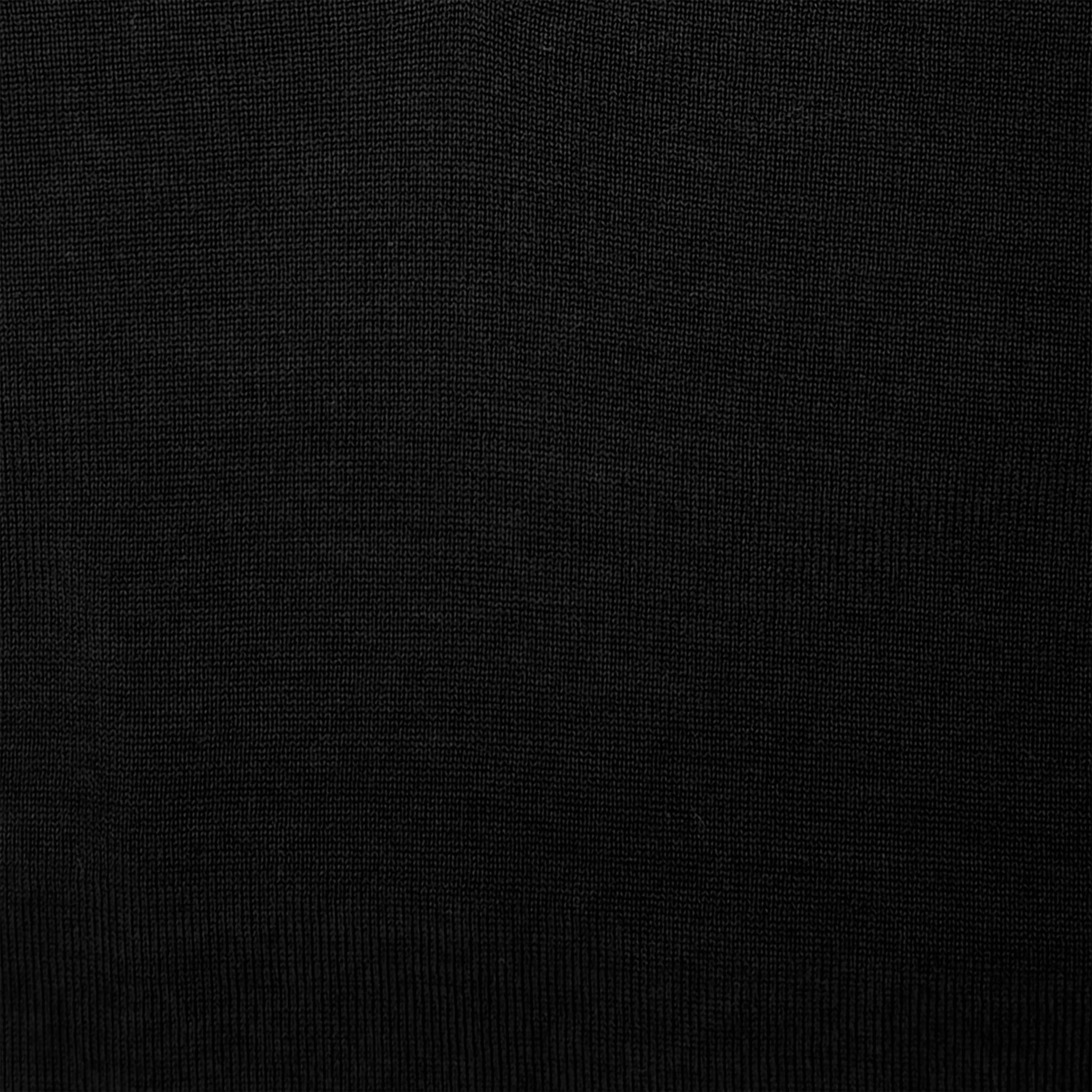 Lightweight Merino V-Neck Sweater In Black - Image 4