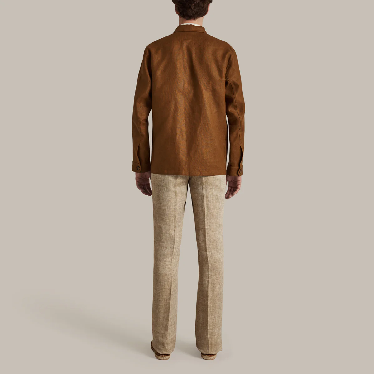 Linen Jacket No. 2 In Tobacco - Image 4