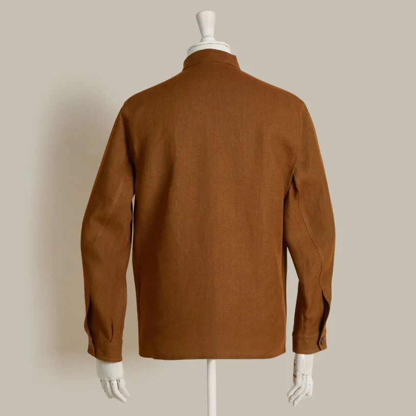 Linen Jacket No. 2 In Tobacco - Image 6