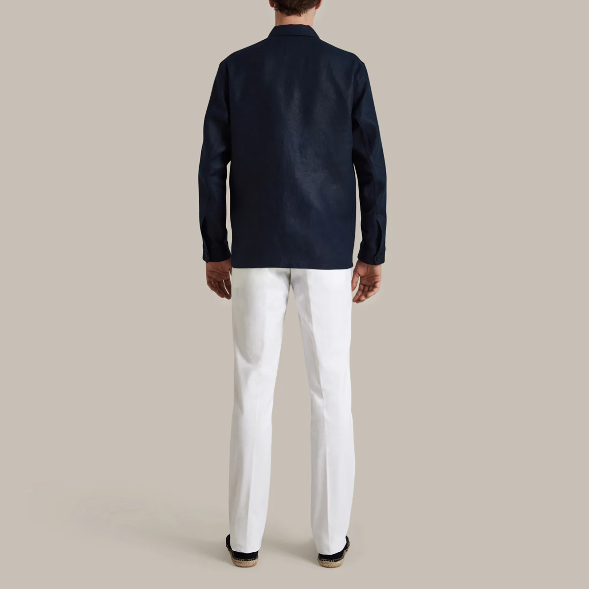 Linen Jacket No. 2 In Dark Navy - Image 3