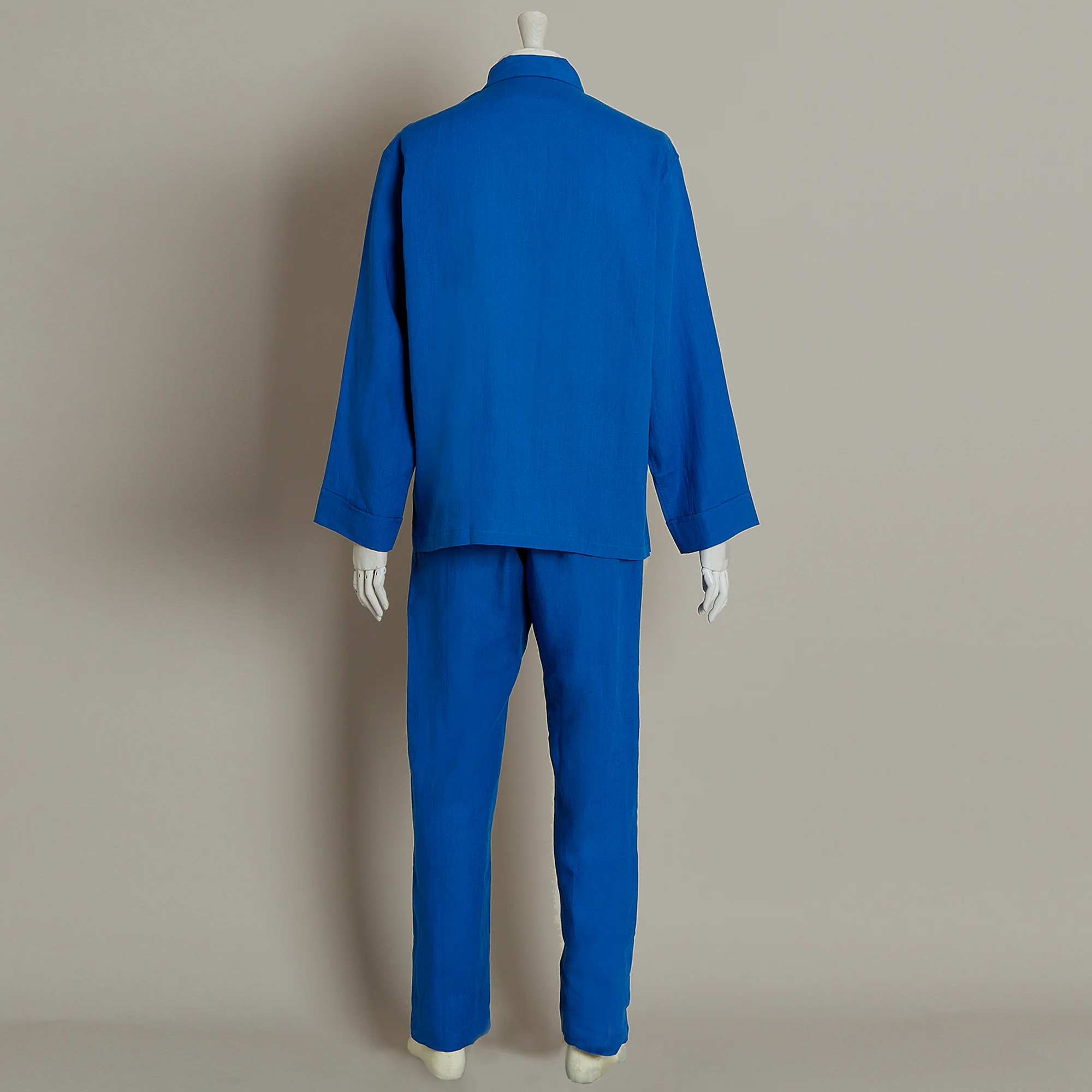 Linen Pyjamas In China Blue - Image 2