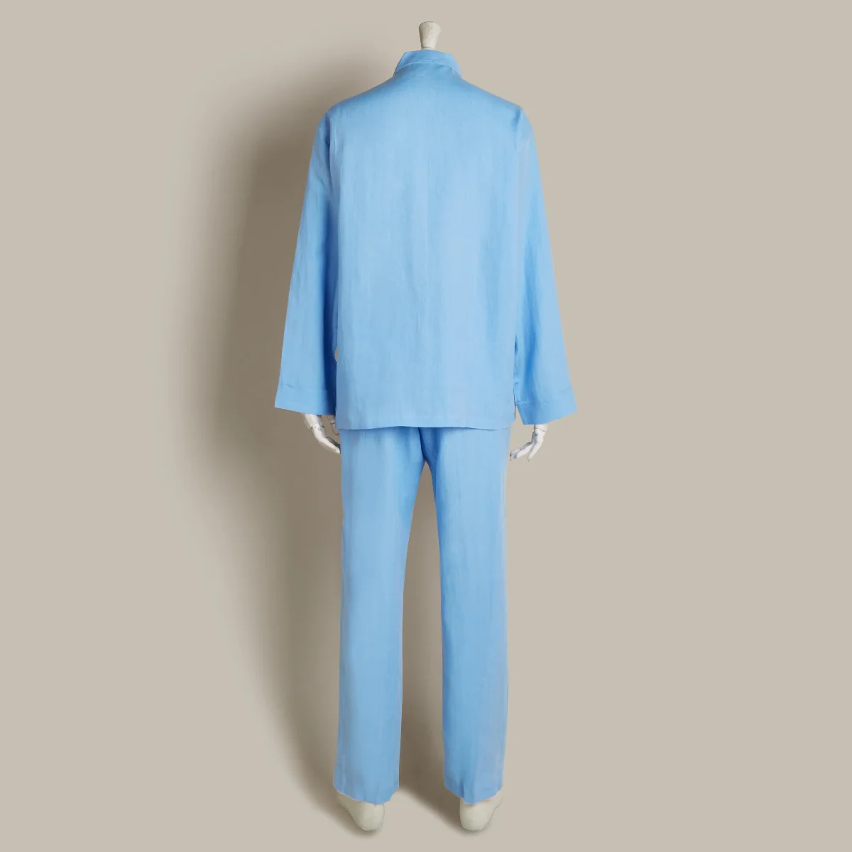 Linen Pyjamas In Lagoon - Image 2