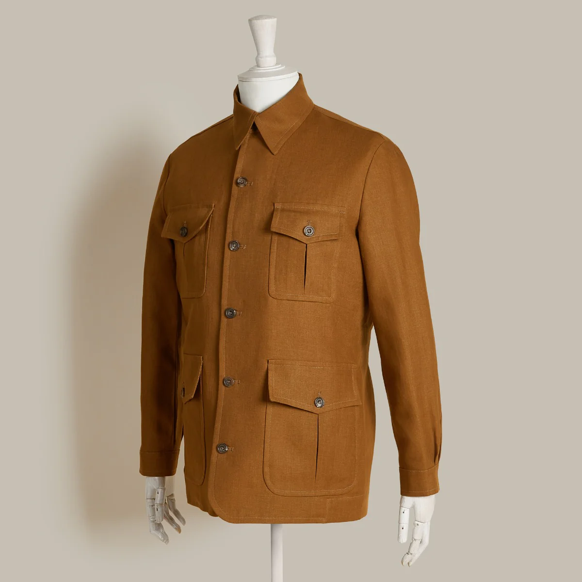 The Esquire Jacket By Nick Sullivan For Anderson & Sheppard In Tobacco - Image 4