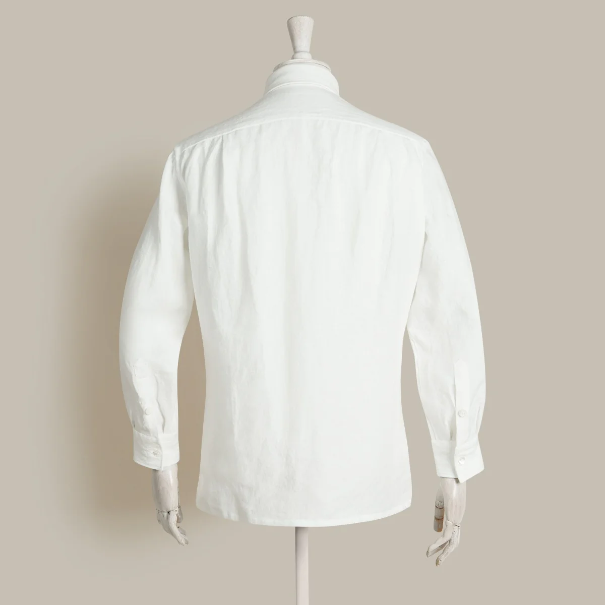 Linen Safari Overshirt In Off White - Image 2