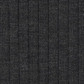 Long Ribbed Woollen Socks In Charcoal - Image 2