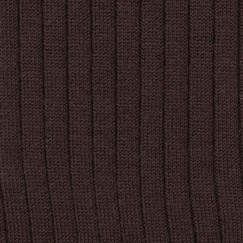 Long Ribbed Woollen Socks In Dark Brown - Image 2