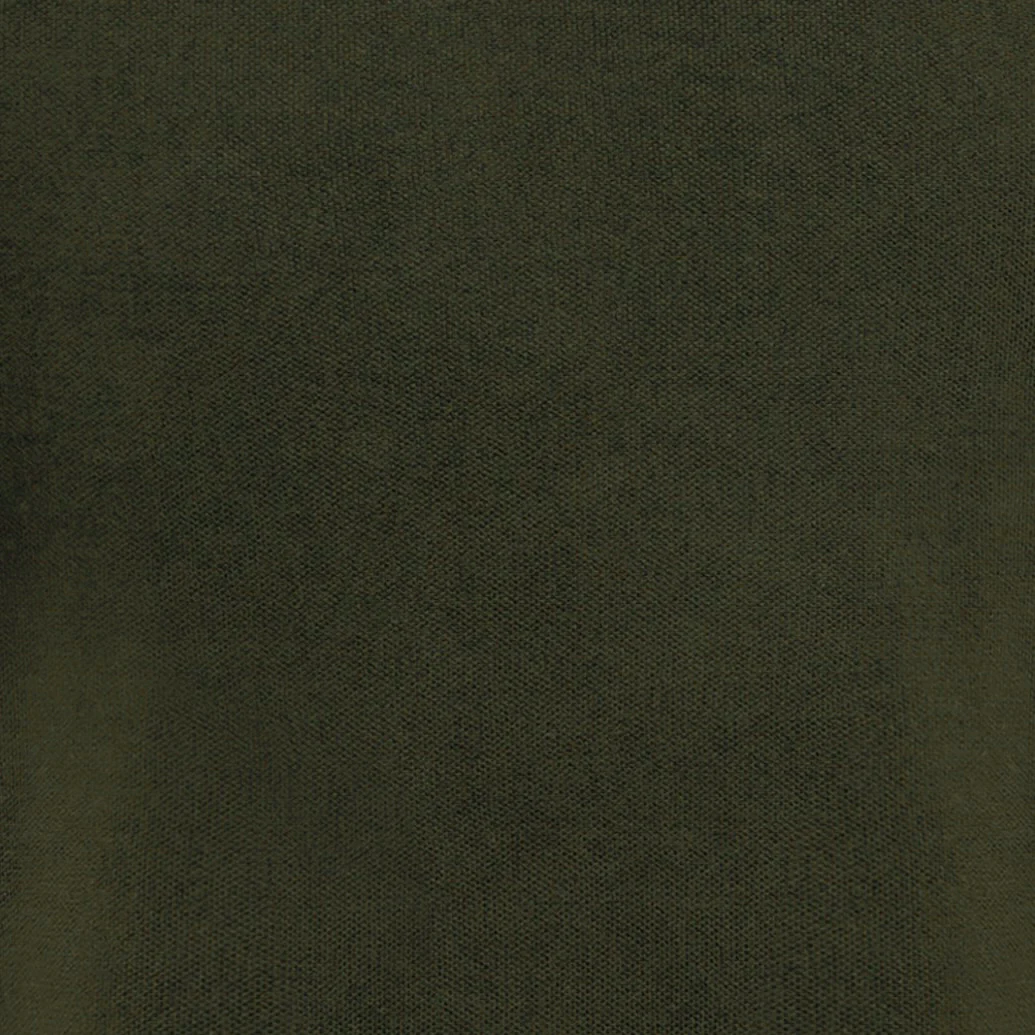 Long Sleeve Knitted Polo Shirt In Khaki - Image 4