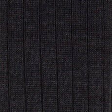 Long Wool Rib Socks In Charcoal - Image 3