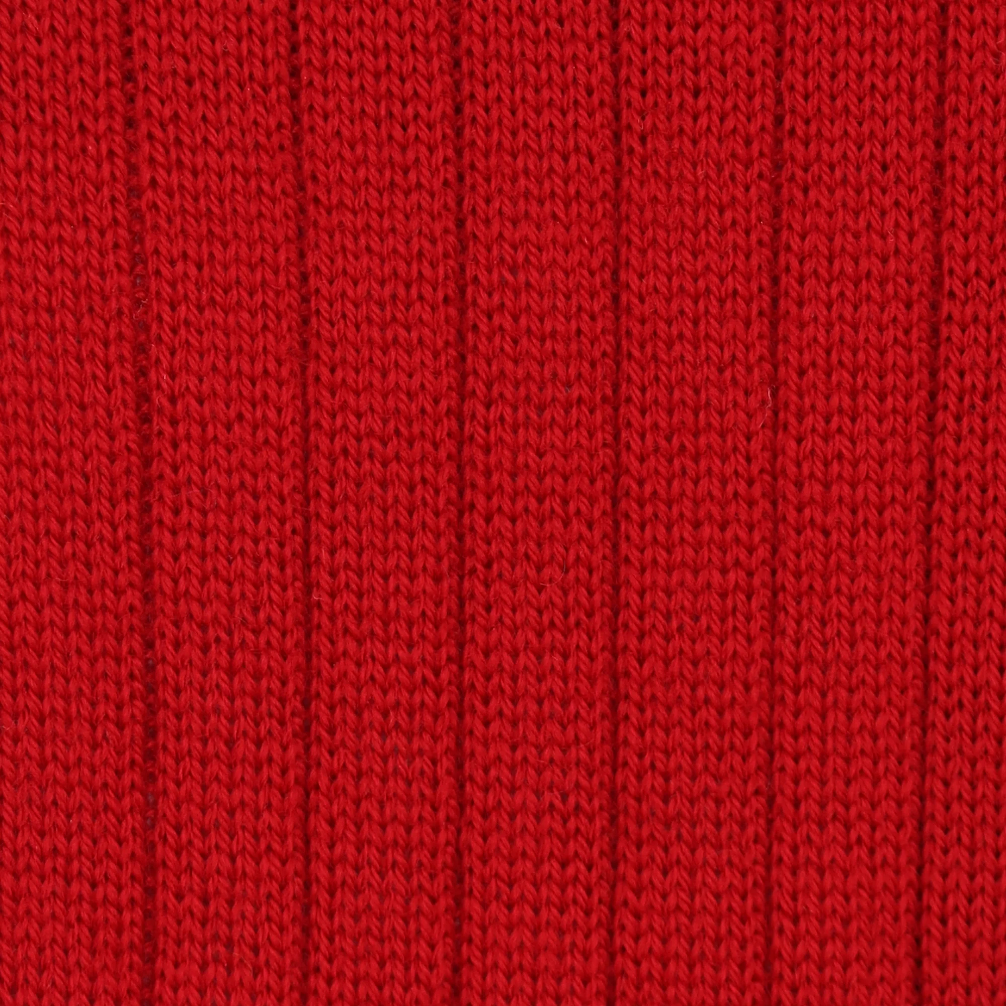 Long Wool Rib Socks In Dark Red - Image 3
