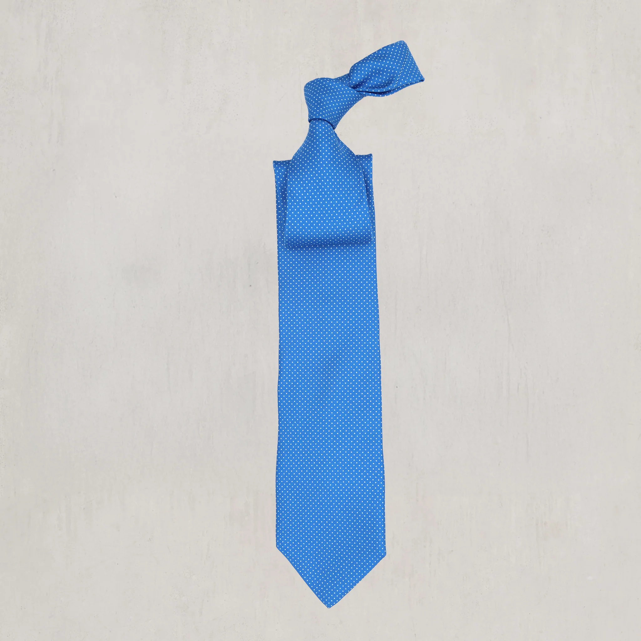 Mini Spot Printed Tie in Dark Blue