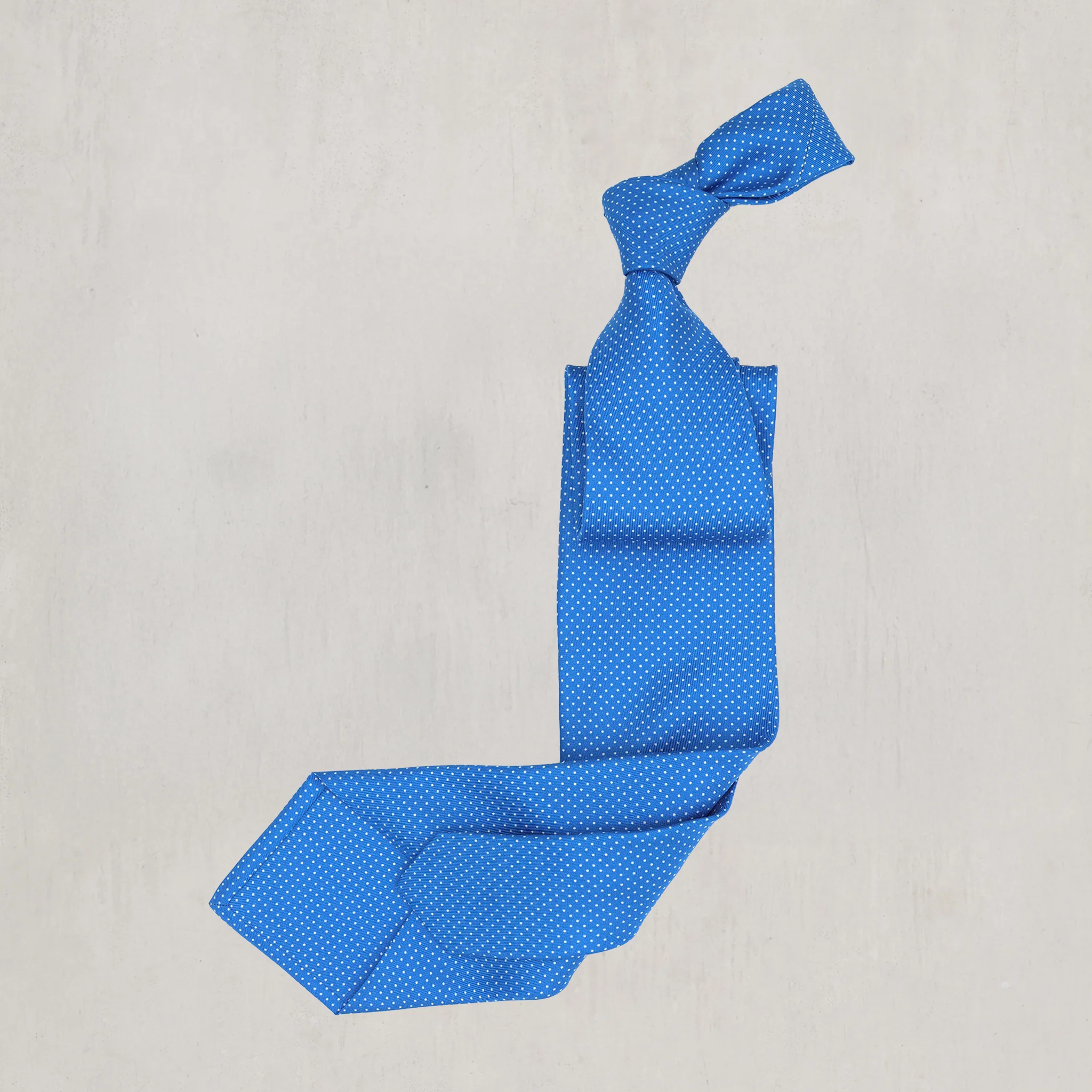 Mini Spot Printed Tie in Dark Blue - Image 2