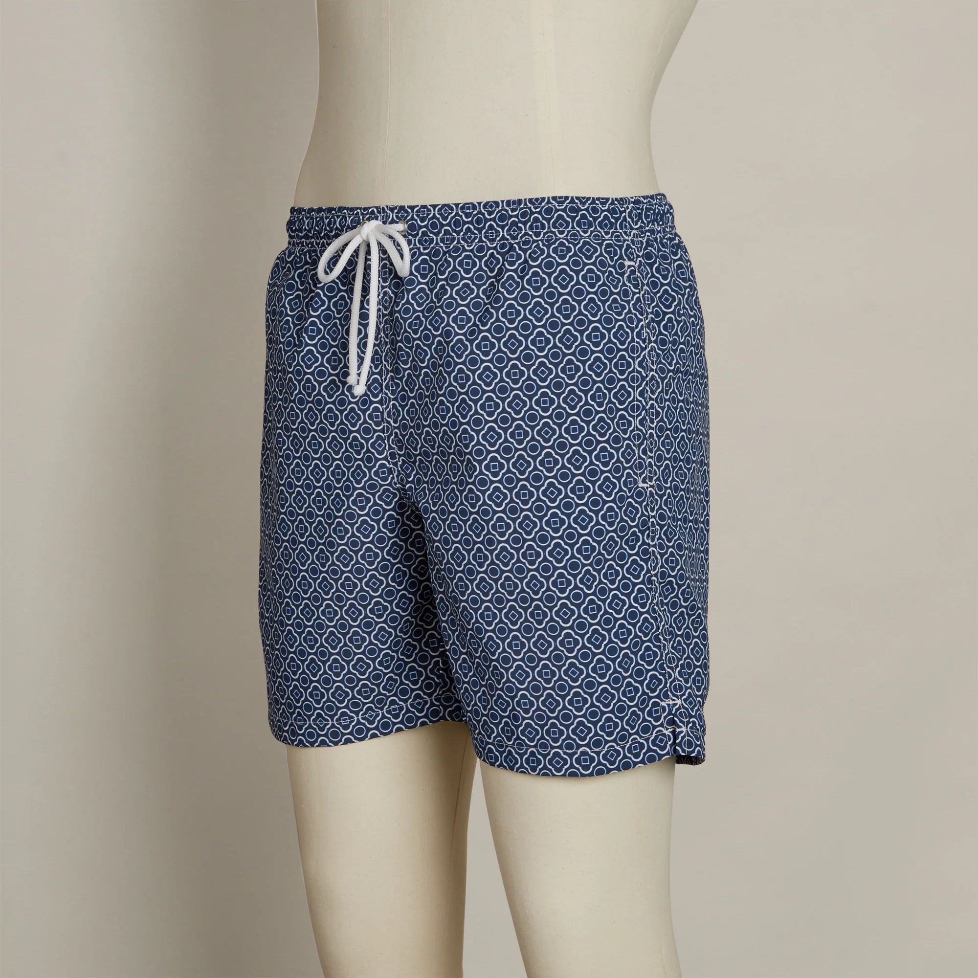 Mosaic Print Swimming Trunks In Navy - Image 3